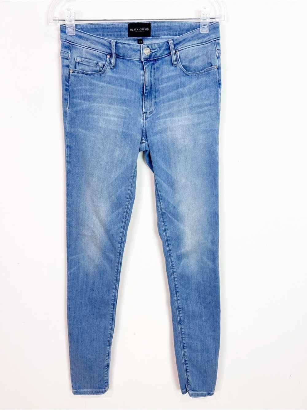BLACK ORCHID LOS ANGELES JUDE MID RISE SUPER SKINNY JEANS ZIP FLY WOMENS SZ 27